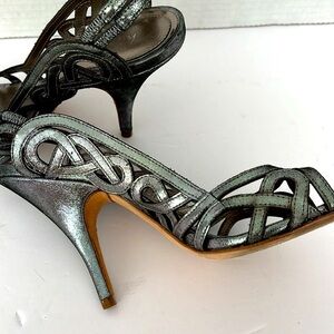 Nicole Miller Silver Heels